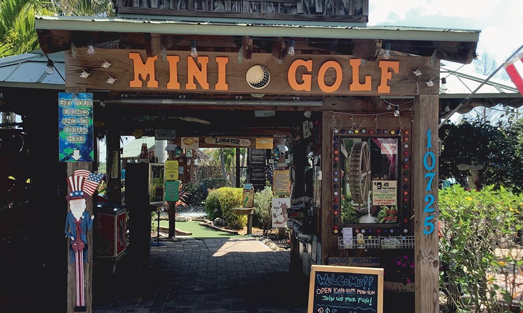 Product image for The Fish Hole Mini Golf FREE game card. Buy a $50 gift certificate, get a free game card for yourself!
