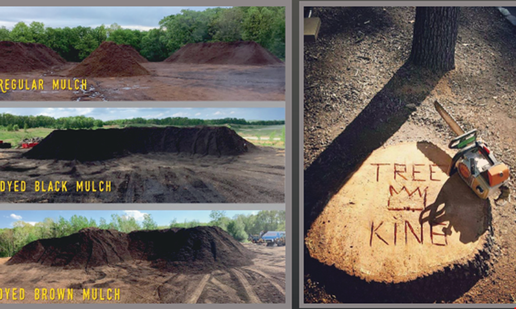 Product image for Tree King $20 per cubic yard delivered, double hammermill mulch, 10-15 cubic yard minimum base on locations.