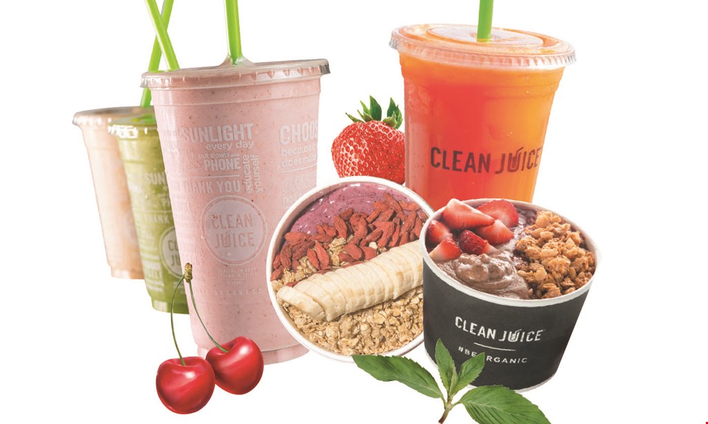 Product image for Clean Juice Free buy 1 new organic wrap and get 1 new organic wrap FREE. 