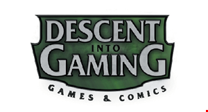 DESCENT INTO GAMING GAMES & COMICS logo