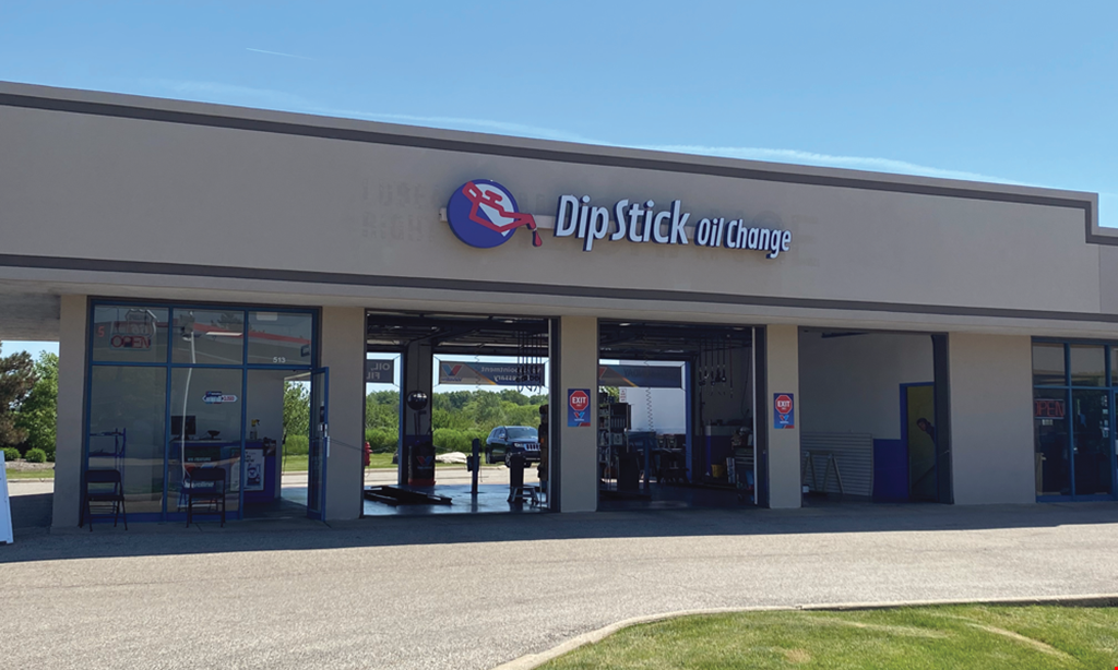Product image for Dip Stick Oil Change Lake Zurich $5 off conventional oil change Maxlife Synthetic Blend. 