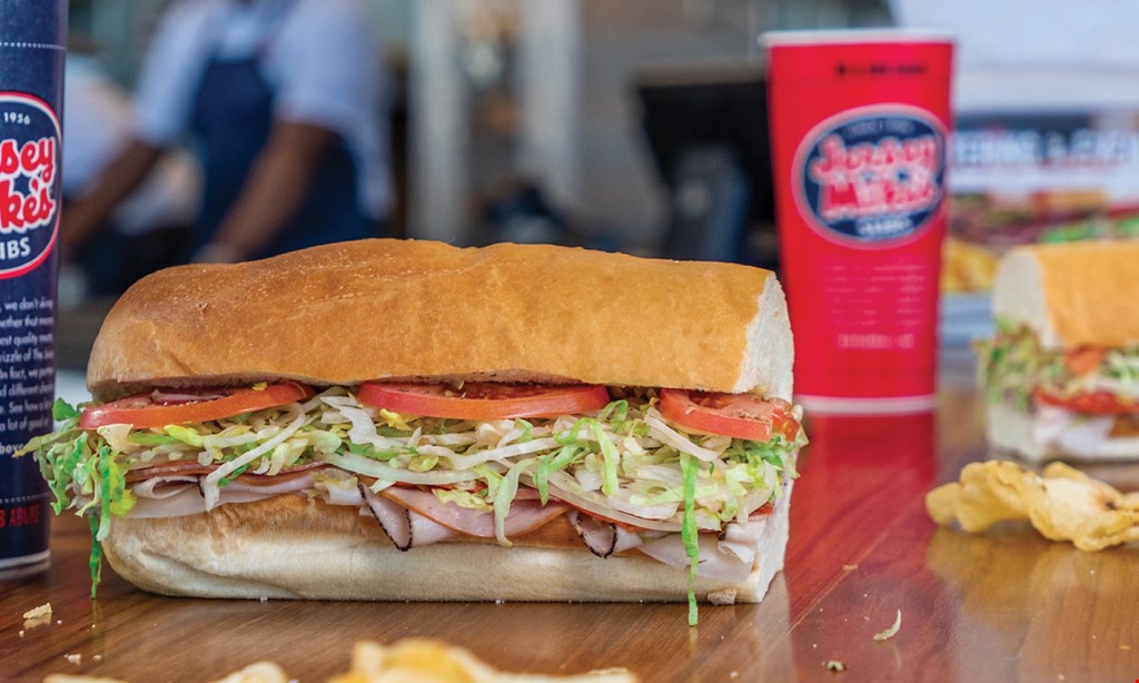 Product image for Jersey Mikes - Dana Point BUY TWO GIANT SUBS, GET A 3RD GIANT SUB OF EQUAL OR LESSER VALUE FREE!