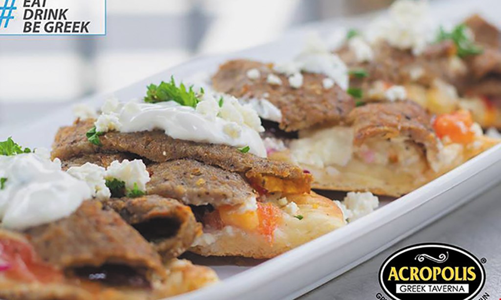 Product image for Acropolis Greek Taverna New Tampa FREE appetizer with purchase of any entree max. value $9.99. 