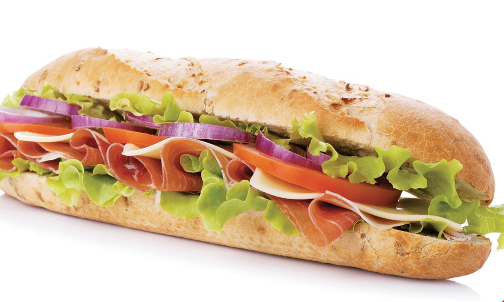 Product image for Jersey Mike's Subs Free regular sub, *with purchase of regular sub & (2) 22oz fountain drinks. 