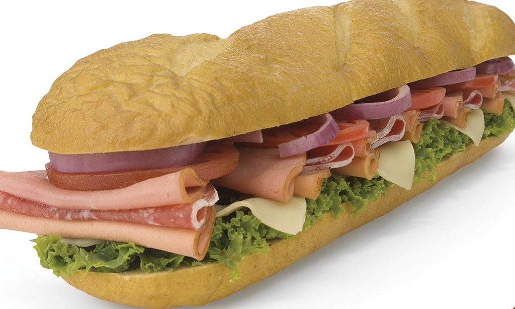 Product image for Jersey Mikes Subs- Lakeside Buy 2 giant subs, get the 3rd free of equal or lesser value. 