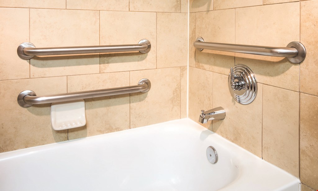 Product image for First Coast Grab Bars Complete Installation Package $240 Complete Installation Package $240. Includes 2 Moen Stainless Steel Anti-Slip Concealed Screw Grab Bars (16" & 24"). 2 Bar Designer Packages Starting From $300 to $350. 