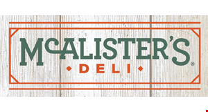 Mcalister's on sale deli coupons