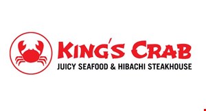 Product image for King's Crab Juicy Seafood & Hibachi Steakhouse $5.00 OFF any dine in or to go order of $30 or more. 