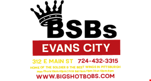 Big Shot Bob's House Of Wings Evans City logo