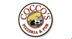 Product image for Cocco's - Dutton Mill - Aston $14.99+ tax & delivery 1 large plain pizza & 2 liter soda, toppings extra • valid Sun.-Thurs. only.