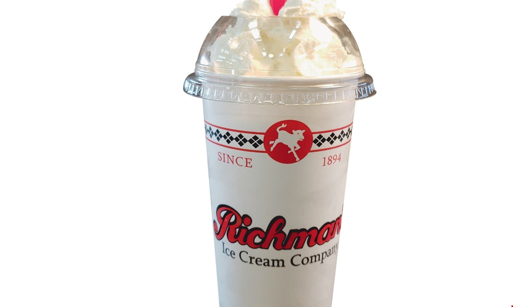 Product image for Richman's Ice Cream - Corporate $1 OFF Any Milkshake. 