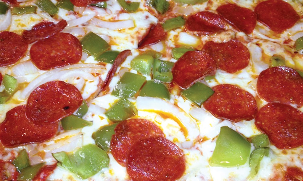 Product image for Pepperoni Grill $5 Off any two large pizzas (pickup or delivery). 