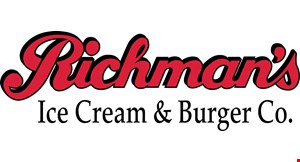Product image for Richman's Ice Cream - Corporate $1 off combo meal. 