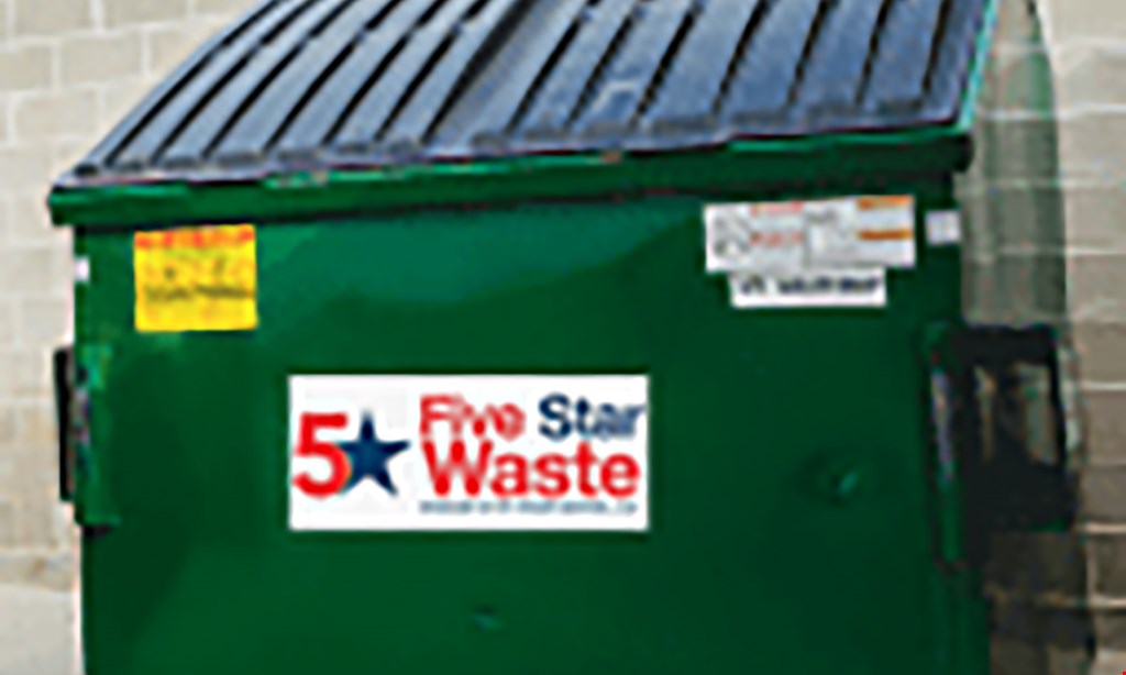 Product image for 5 Star Waste First 2 months free of residential garbage pick up