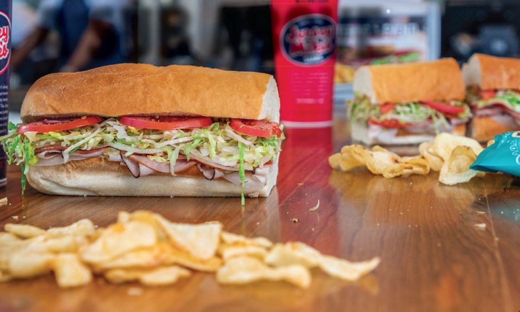 Product image for Jersey Mike's Free Regular Sub with Purchase of Regular Sub and (2) 22oz Fountain Drinks. 