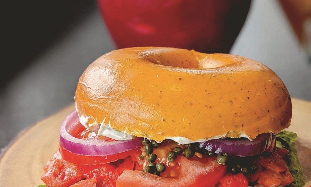 Product image for Big Apple Bagels 50% OFF Lox and cream sandwich buy one lox and cream sandwich & receive the 2nd lox and cream sandwich 50% off.