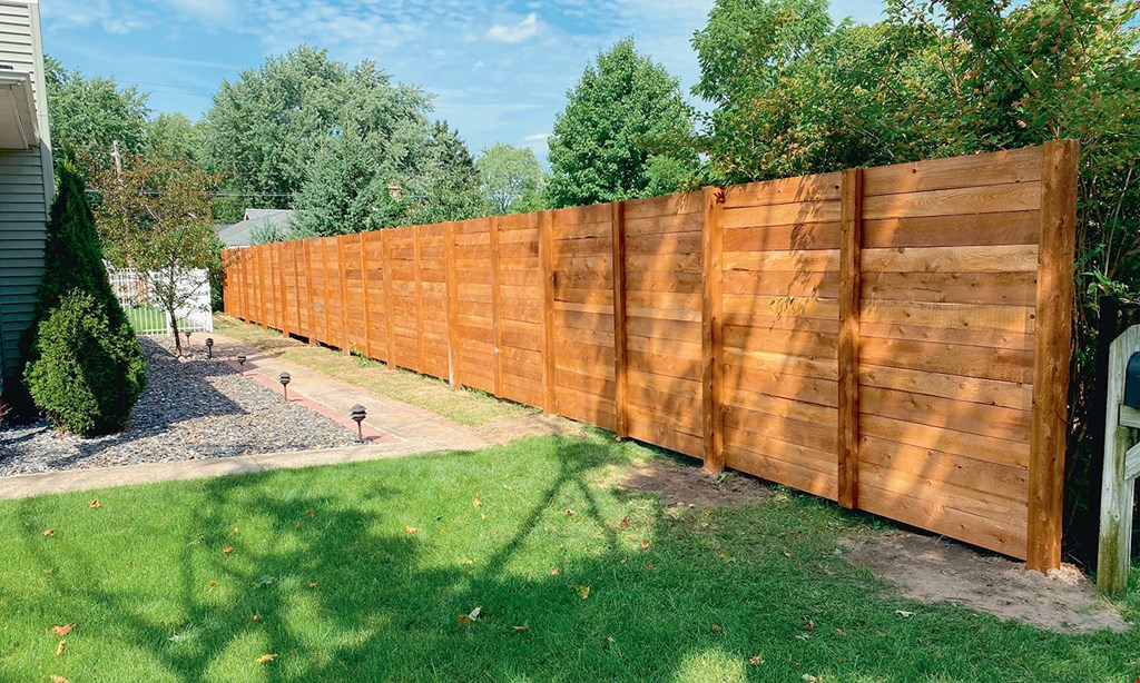Product image for True Line Fence FREE gate with any wood fence over 200 linear feet. 