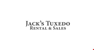 JACK'S TUXEDO RENTAL & SALES logo