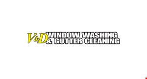 Product image for V & D Window Wash & Gutter Cleaning GUTTER CLEANING $100 up to 150 ft. 99¢ extra per ft. $150 up to 250 ft. 99¢ extra per ft.