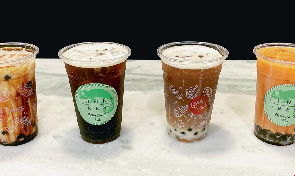 Product image for Funky Fresh Boba Tea Co. $2 off any purchase of $10 or more. 