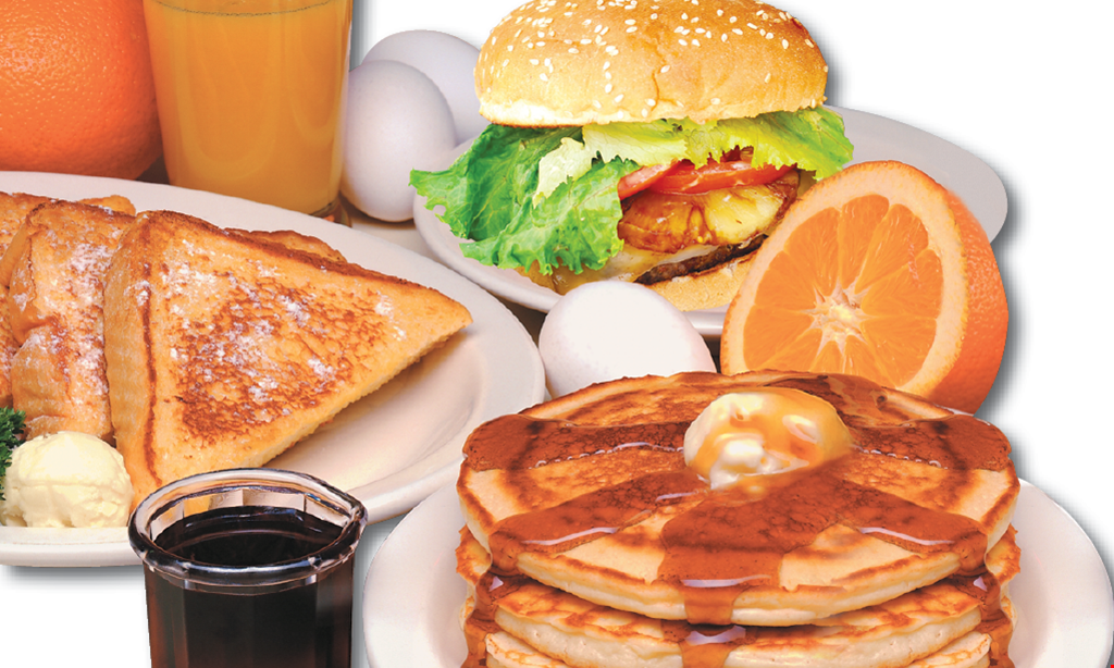 Product image for Elmer's Diner 10% off on any purchase. Max. value $5 OR $3.99 5-7am egg, cheese & small coffee.
