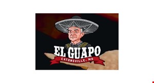Product image for El Guapo $5 OFF any purchase of $30 or more dine in only. 