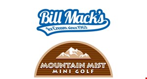Bill Mack's Ice Cream & Mountain Mist Mini Golf logo