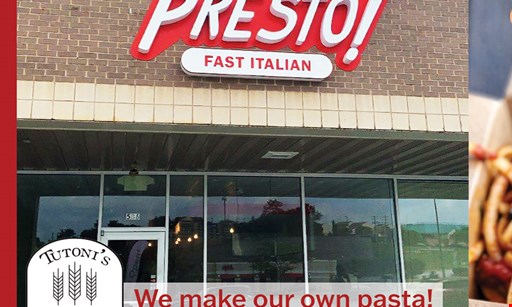 Product image for Presto Fast Italian-Shrewsbury Buy one get one half off pasta. 