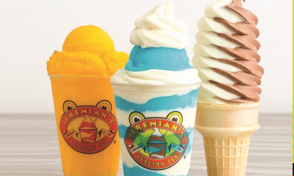 Product image for Jeremiah's Italian Ice-Fleming Island Buy one get one 1/2 off. Small, medium, and large items. 