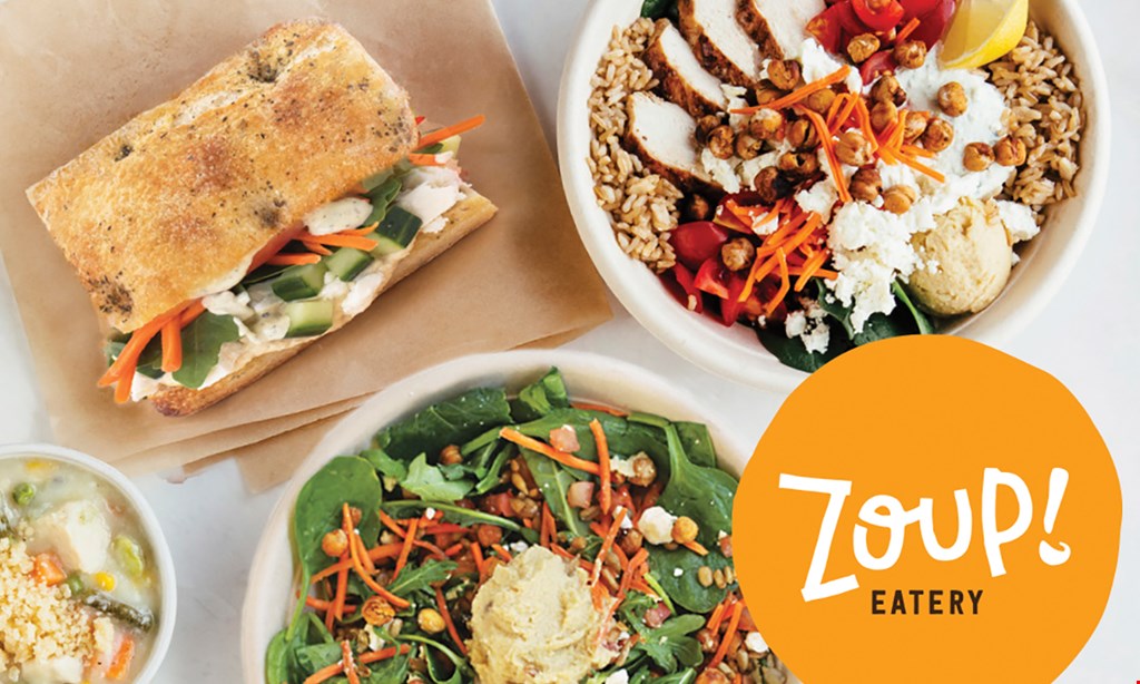 Product image for Zoup! Eatery Receive $10 Off Your Purchase Of $100 Or More.