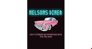Product image for Nelson's Diner Free coffee or drink with breakfast purchase. 