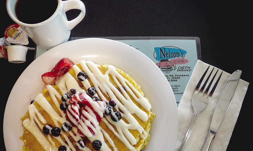 Product image for Nelson's Diner FREE dessert with purchase of two dinner entrées.