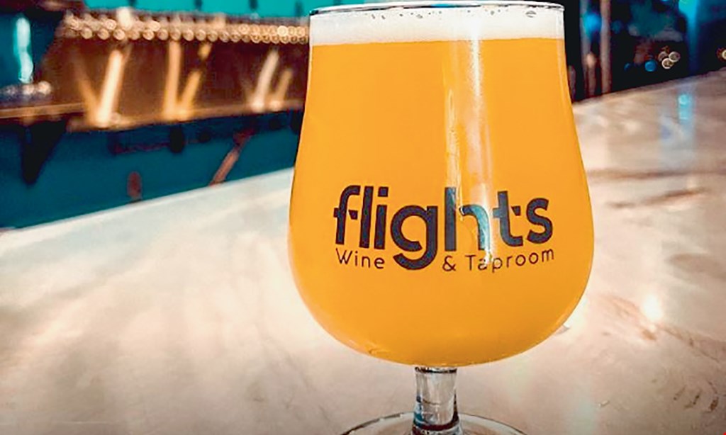 Product image for Flights Wine And Taproom $5 Off any purchase of $30 or more. 
