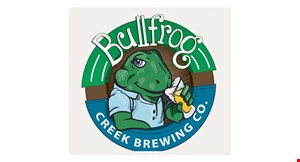 Product image for Bullfrog Creek Brewing Co. LUNCH & DINE-IN ONLY 50% OFF Buy 1 Entrée Get 2nd Entrée 50% Off of equal or lesser value.