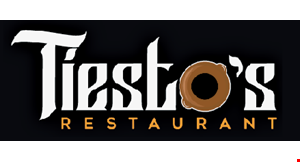 Product image for Tiesto's Restaurant $5 OFFany purchase of $35 or more dine in only. 