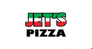 Product image for Jets Pizza Joliet 8 Corner Pizza $14.99. A Jet's Detroit-style pizza with premium mozzarella & 1-topping (available Detroit-style only).