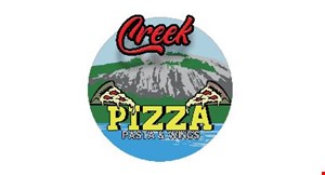 Product image for Stone Creek Pizza $11 2-topping large 14” pizza. 
