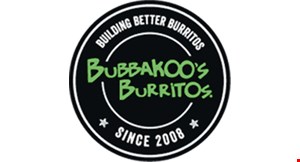 Product image for Bubbakoo's Burritos 15% OFF YOUR NEXT ORDER