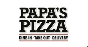 Product image for Papa's Pizza $1.50 Off Any Pizza Purchase 