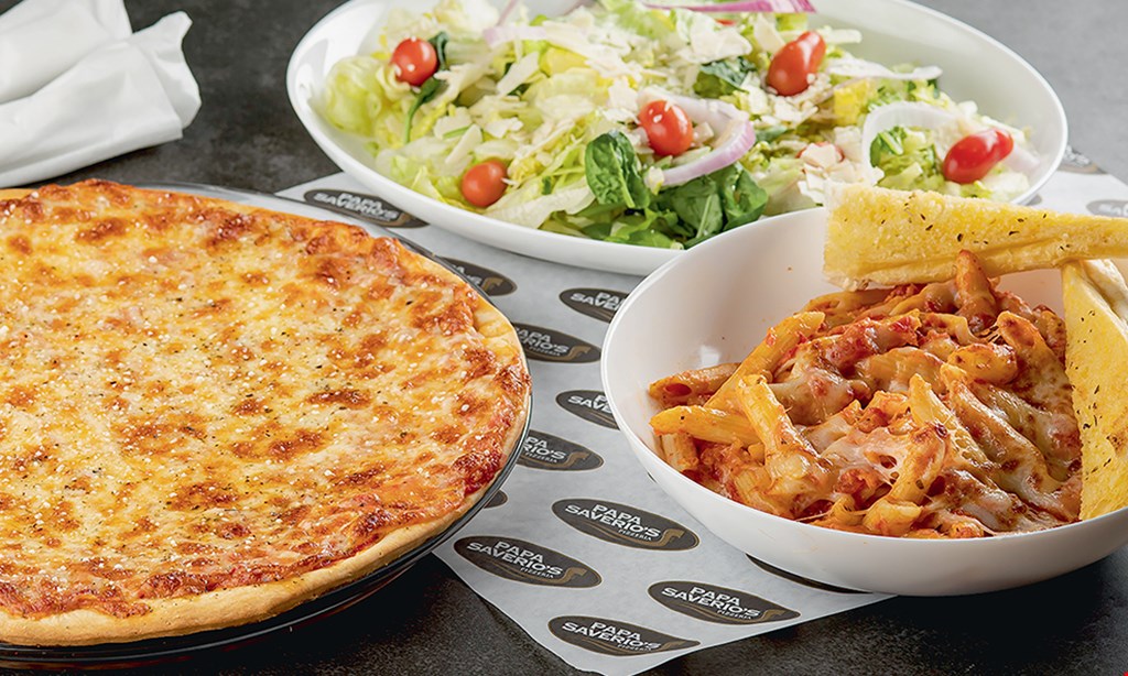 Product image for Papa Saverio's Pizzeria - Aurora Kirk FREE Any Appetizer with purchase of 16" or 18" pizza. 
