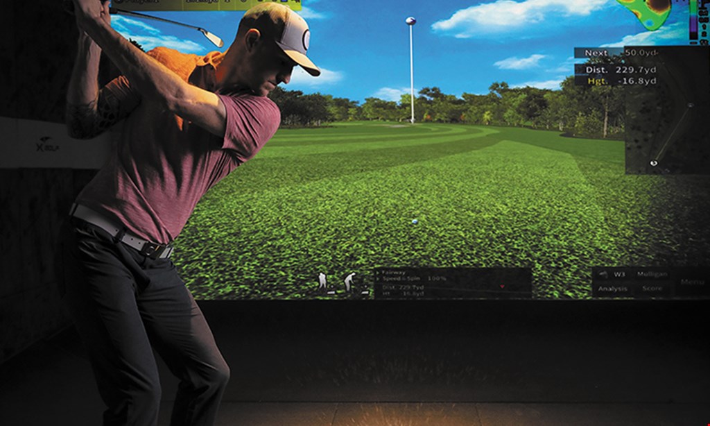 Product image for X-Golf Naperville $10 OFF one hour golf lesson. 