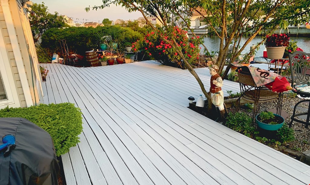 Product image for Acryfin Coatings $250 OFF deck coating installation. 
