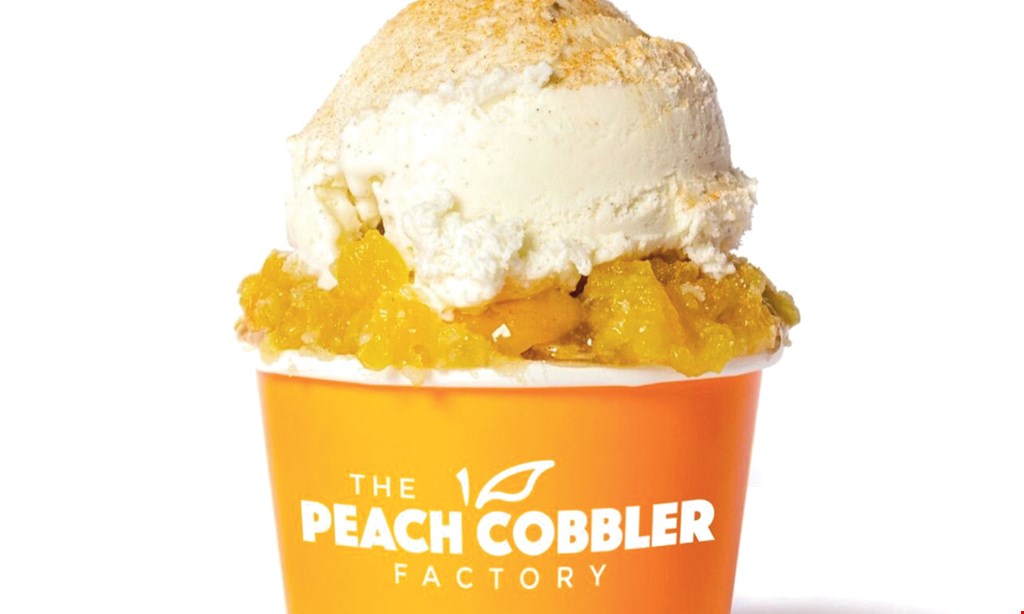Product image for The Peach Cobbler Factory $1 OFF any dessert.