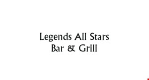 Product image for Legends All Stars Bar & Grill 1/2offappetizerwith purchase of an entree. 