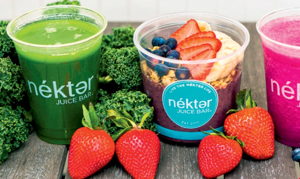 Product image for Nektar Juice Bar Falcon Ridge $2 off any juice and smoothie ( 24oz and above). 