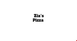 Product image for Zia's Pizza $2 off any purchase of $15 or more. 