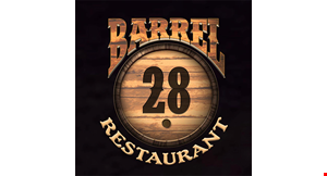 Product image for Barrel 28 Restaurant 15%Off total bill of $70 or more (up to $25), before tax, valid any day. 