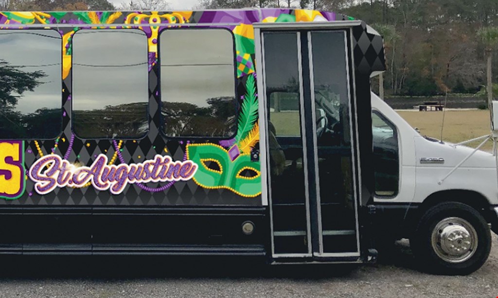 Product image for Party Bus St. Augustine $175 Per Hour, 4 Hour Minimum, Up To 14 People. 