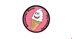 Product image for Remember When Ice Cream $5 off any purchase of $20 or more. 