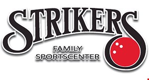 Product image for Strikers Family Sports Center bowl one game & get one game FREE.
